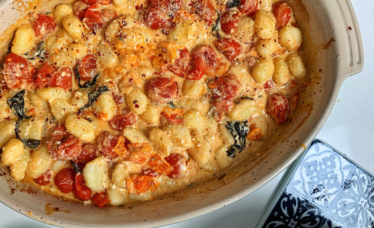 One Pan Gnocchi with Feta and Cherry Tomatoes