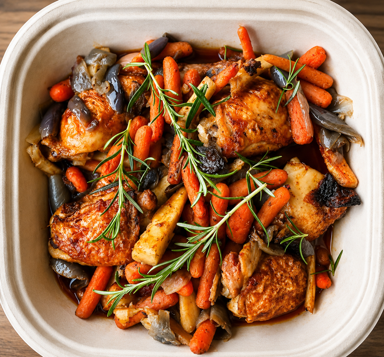 Roast Chicken with Carrots