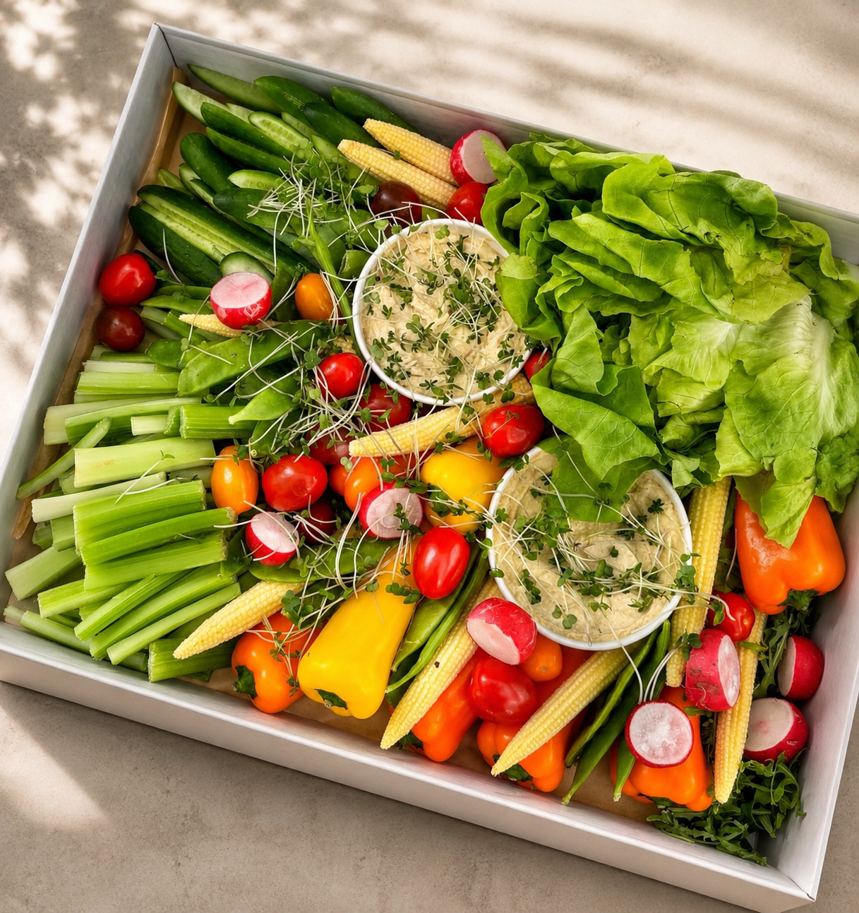 Crudités and Hummus Platter