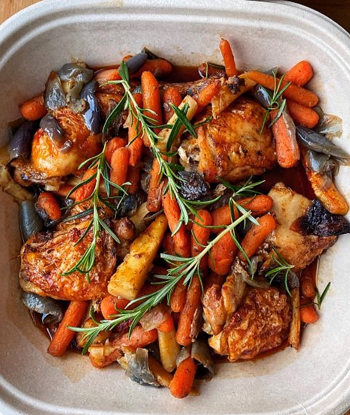 Roast Chicken with Carrots