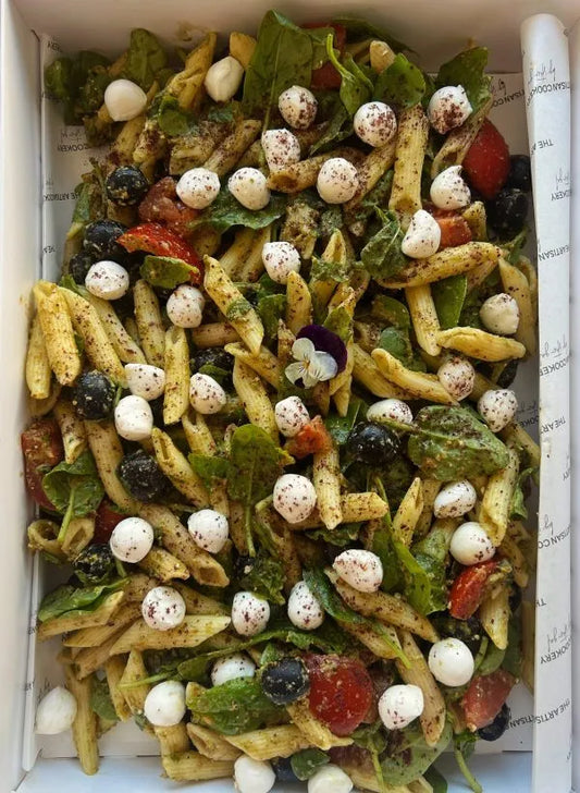 Cold pesto pasta salad